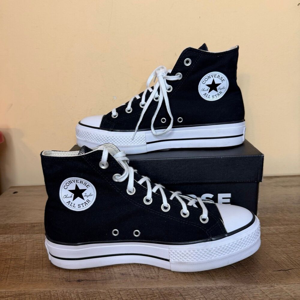 Converse Chuck Taylor All Star LIFT High Women's size 9.5 shoes platform Black